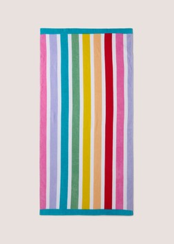 RAINBOW STRIPE BEACH TOWEL £6.50
