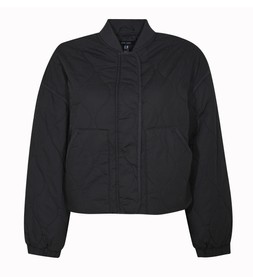 Black Stitched Pattern Lightly Padded Bomber Jacket €64.99 £49.99 911855702