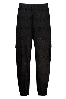 Black Broderie Co Ord Trouser
