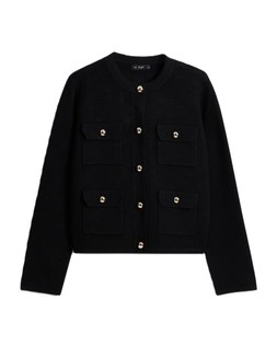 Black Utility Cardigan