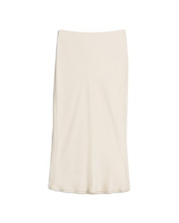 Cream Satin Slip Skirt