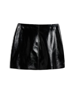 Black PU High Shine Mini Skirt