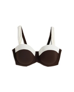 Brown Tipped Bikini Top