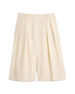 Ecru Mono Stripe Culotte Trouser