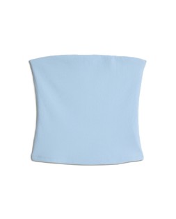 Blue Bandeau Top