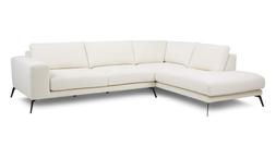 DFS Lexia left hand facing arm open end sofa in ivory boucle