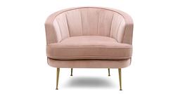 DFS Enchanted accent chair in blush sensual velvet