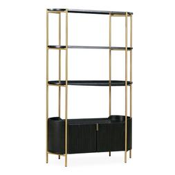 Dwell Cosma Black Ribbed Shelving Unit, available at DFS