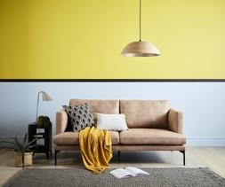 DFS So Simple Tom three-seater sofa in Simply Leather Look in Natural