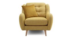 French Connection Camden Armchair in yellow cotton, available exclusively at DFS