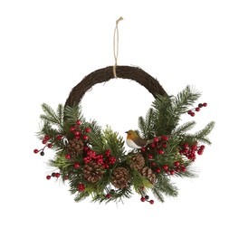 30975167 Rattan Base Robin Wreath £18