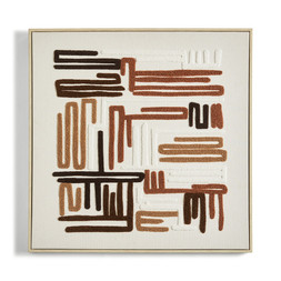 Brown Tufted Abstract Framed Canvas £60