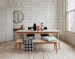 Furniture Village - Walker Dining Extending Table, &pound;995, Walker Dining Bench, &pound;349