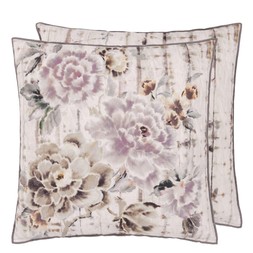 KYOTO FLOWER SLATE COTTON CUSHION CCDG1395