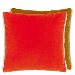 VARESE ZINNIA & OCHRE VELVET CUSHION CCDG1470