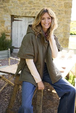 Essential Quilted Shower Proof Poncho £55 - Available from 30th July