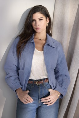 FRILL COLLAR QUILTED JACKET £69