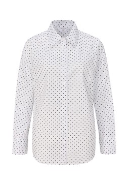Long Sleeve Printed Cotton Shirt Ivory Spot £35 ( Available from August)