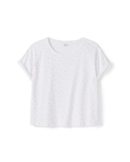 SCOOP NECK SS GOLD DOT TEE £24