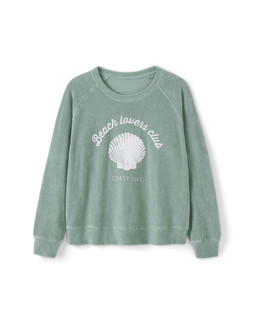 TOWELLING SLOGAN SWEATSHIRT £34.