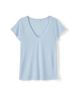 V NECK TEE BLUE £22