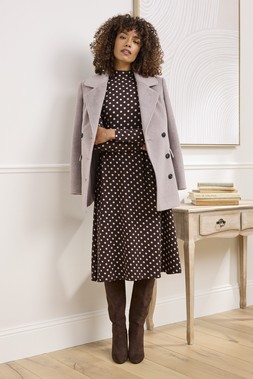 Turtleneck Print Jersey Midi Dress £39 AG10958