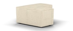 Atelier Designer Footstool in Atelier Houndstooth Designer Fabric Natural, £449.