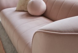 The Fitzrovia 2 Seater in Matt Velvet Blush, £849