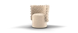 Giuggiola Accent Swivel Chair in Cosy Sherpa Wicker, £2599 (RRP £2699)