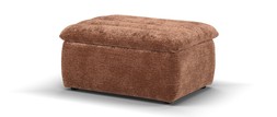 Olson Designer Footstool in Luxury Textured Chenille Brick, £449.