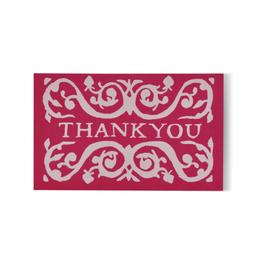 Pack of Gift Cards Arabesque Thank You Pink and Raspberry