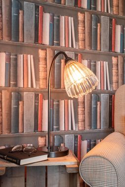 Ribbed Ledbury adjustable table lamp