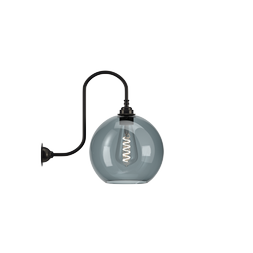Fritz Fryer Swan Neck Wall Light Smoked Hereford Shade