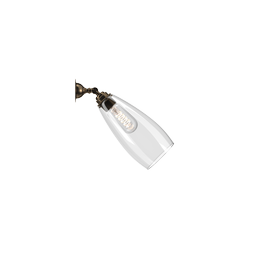 CLEAR GLASS UPTON ADJUSTABLE SPOTLIGHT