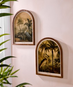 Sepia Flamingo Arch Framed Prints Set Of 2 £85