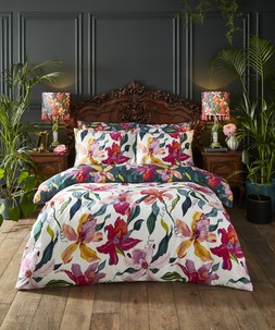 Orchid Oasis Cotton Sateen Reversible Duvet Set £55 - £85