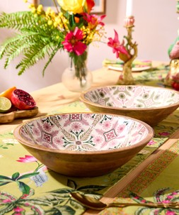 Tranquil Tile Mango Wood Serving Bowl £25