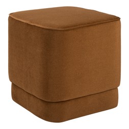 Soho Pouffe Caramel Brown Sustainable Mohair Velvet £99
