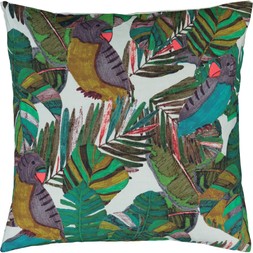 Light Blue Parakeets Patterned Cushion 14.99
