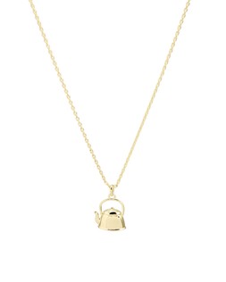 Teapot Charm Gold Plated Pendant Necklace £52 €68