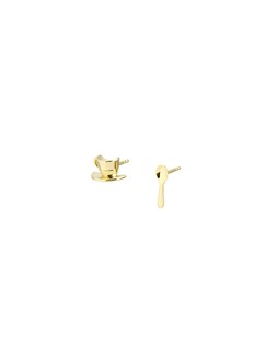 Alice Spoon & Tea Cup Mismatched Gold Plated Stud Earrings £26