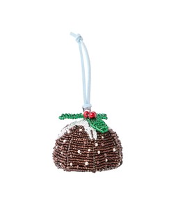 Christmas Pudding Beaded Christmas Tree Decoration £14.50 €19