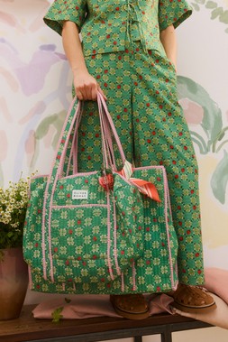 Green Strawberry Quilted Duffle Bag £46