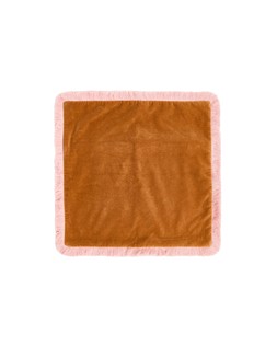Issey Burnt Orange Velvet Fringed Cushion Cover 45x45cm £28