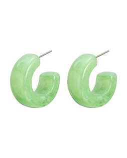 Osa Light Green Resin Hoop Earrings £16.50 €21.50