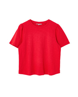 Red Slub Cotton Seam Detail T-Shirt £35 €45.50