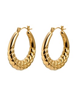 Roxy Gold Tone Waterproof Textured Hoop Earrings £29.50 €38.50