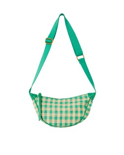 Betty Green & Brown Checked Straw Weave Belt Bag £52