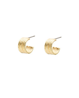 Kalia Engraved Gold Tone Small Hoop Earrings £12.5