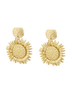 Mariana Textured Sunflower Gold Tone Statement Earrings £22.5